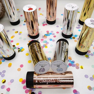 1pc Metallic Gold Confetti Party Popper Cannons Handheld Wedding Birthday New Ktv Dance Year Celebration Christmas Firework