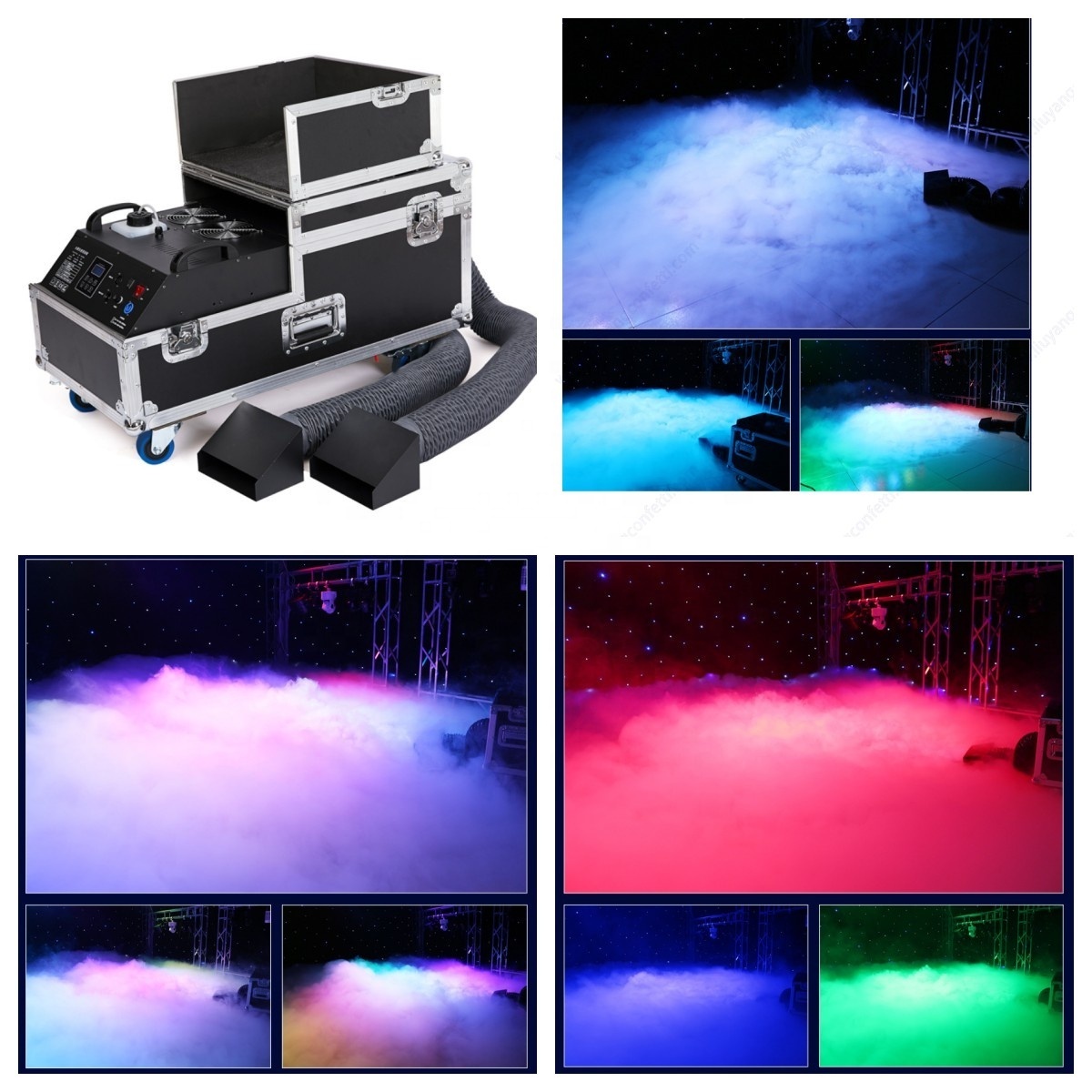 Professional wholesale price 3000W low lying fog smoke mist machine ground smog wedding concert water base low fog machine