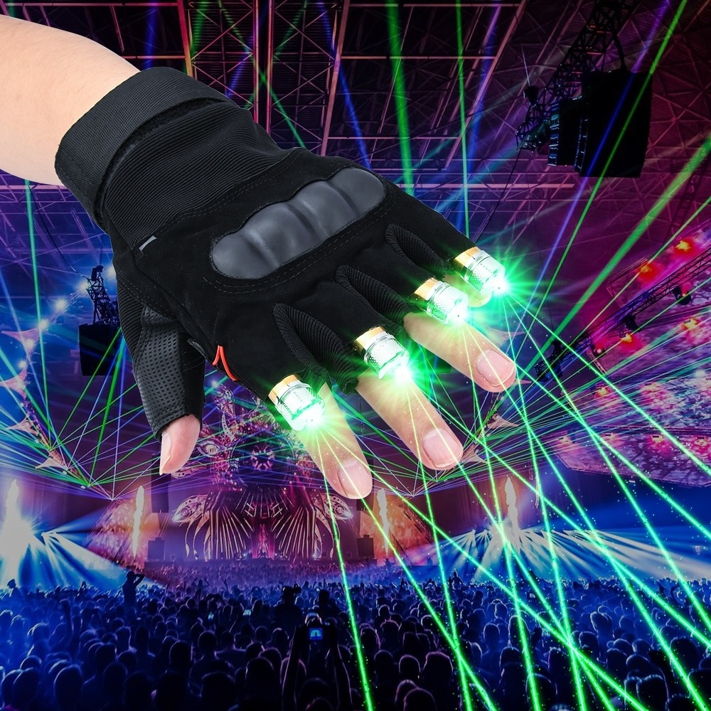 Red Green Purple Laser Gloves Dancing Stage glove laser Palm Light For DJ Club Party Bars Stage novelty light performance props