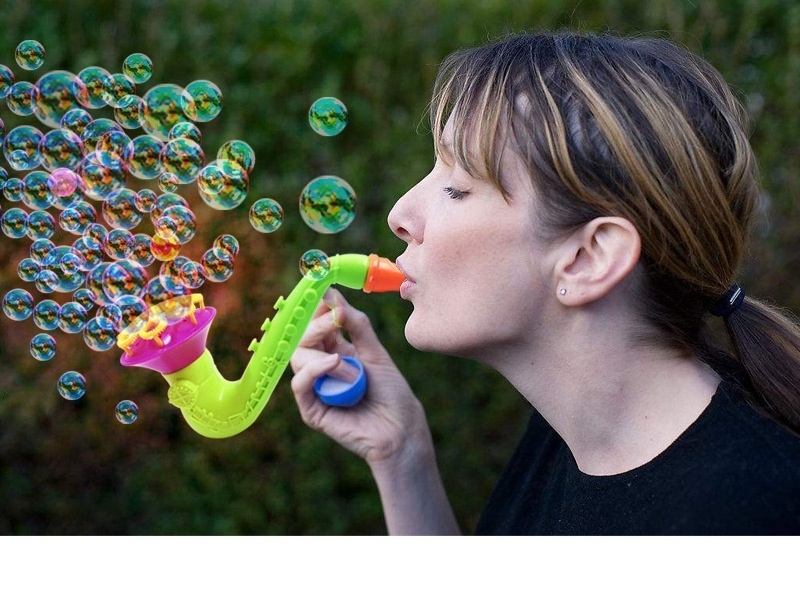 Saxophone Horn Color children Fun Liquid Concentrate Water Blowing Gun Soap Bubble Blower Kids Child Toy