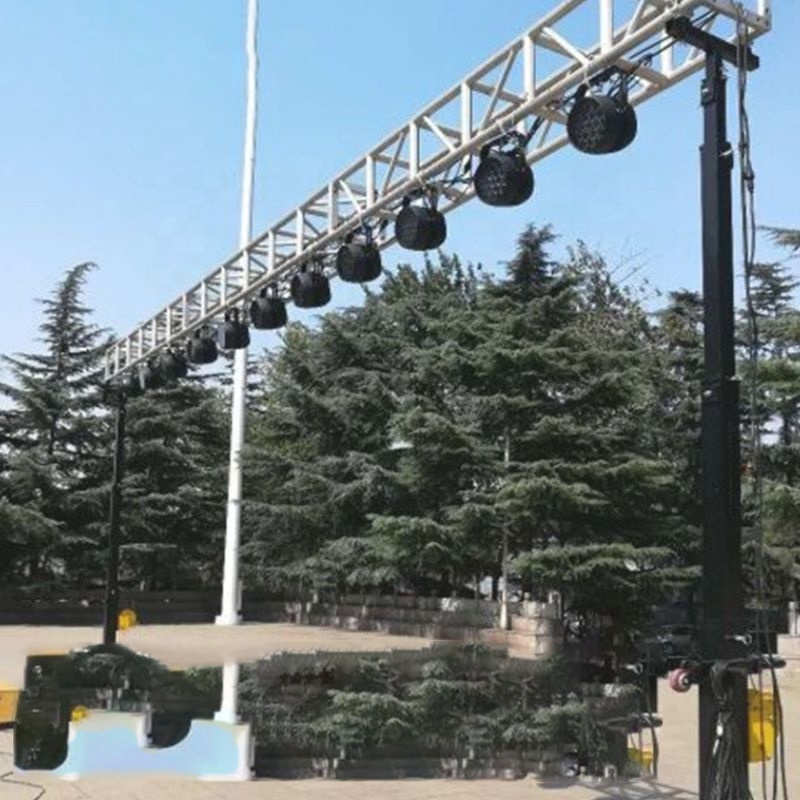 Wholesale price 250KG load heavy duty 6M winch led screen stage light line array speaker truss lift tower truss crank stand