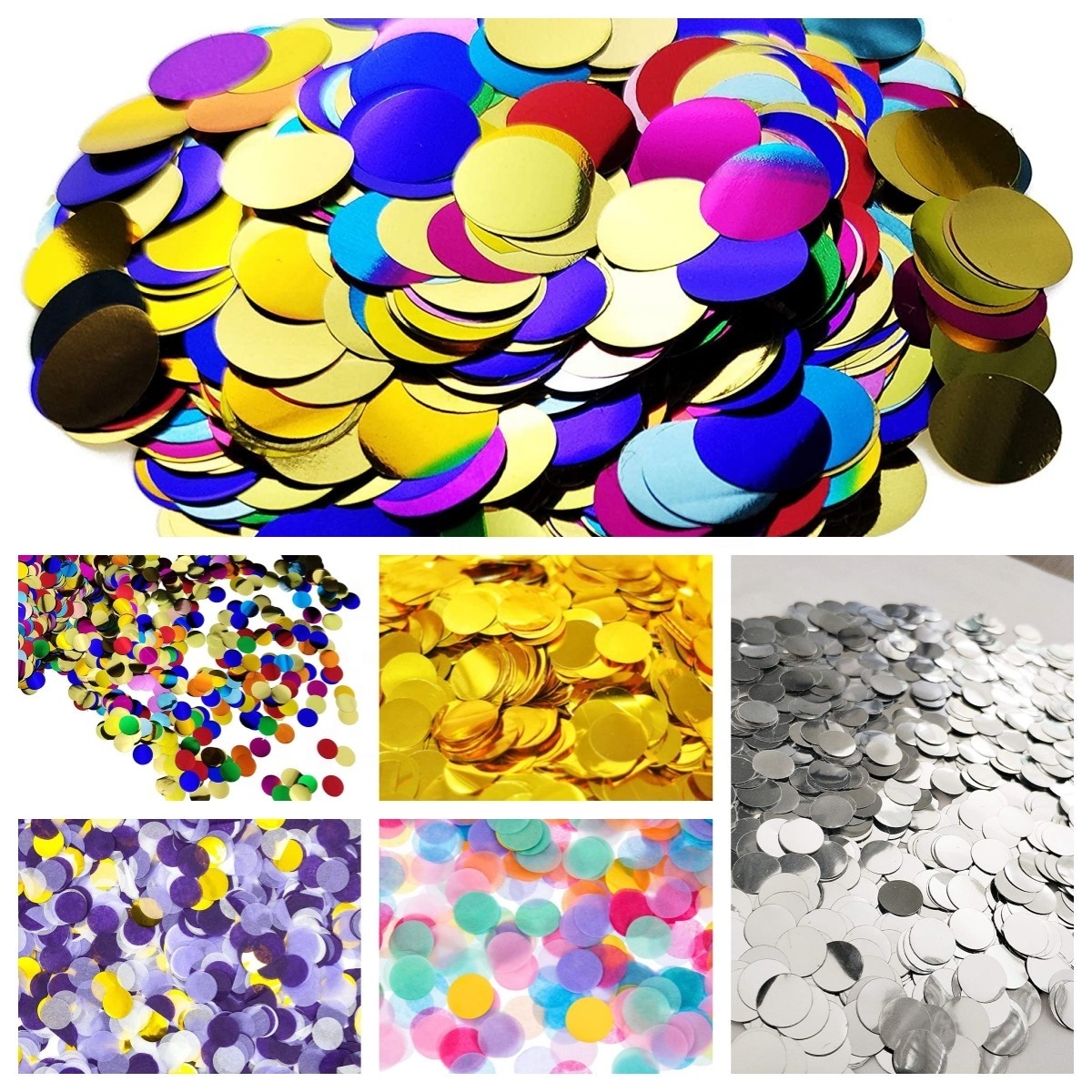 1.5cm 2.5cm Round PET Balloon Glitter BoBo Ball Filler Transparent Balloon Foil Paper Confetti