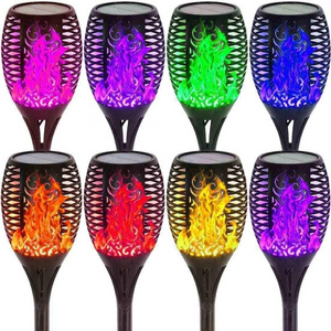 7 Changing Color Solar Outdoor Light Torch Christmas Landscape Decoration Garden Driveway Lawn Flickering Dancing Flame Lighting