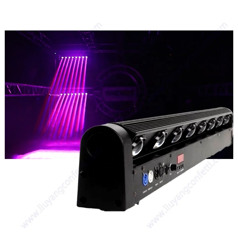 Ktv Flash Nightclub Bar Disco Moving Head Led Lighting Equipment Aluminum 8 Eye Full Color Rotating Laser Beam Stage Light