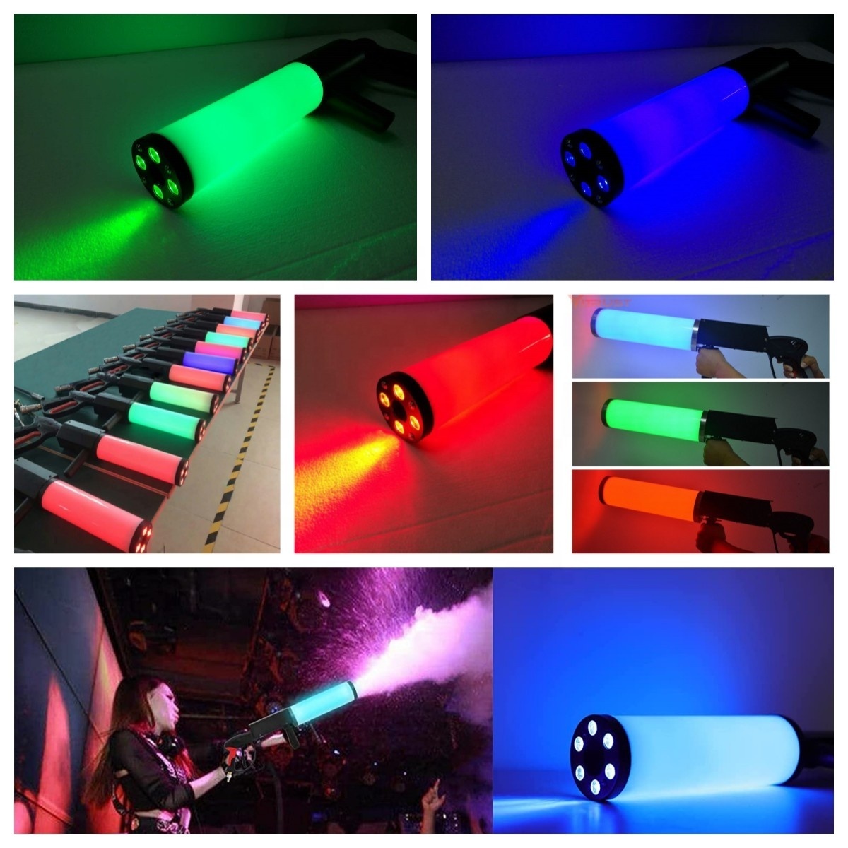 Smoke Machine Gun Pistol Original Handheld Disco Bar Club Dj Stage Effects Fog Air Soft Cannon Equipment Led Show Party Co2 Jet