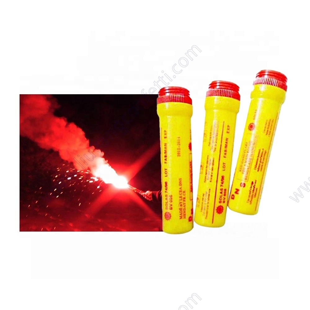 Hot football stadium sale emergency SOS red light flame pyrotechnic 60s torch color smoke fireworks marine red hand signal flare