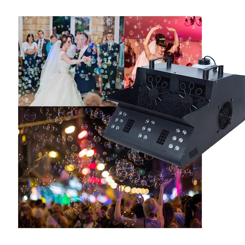 1500w Wedding Quality Automatic Dmx 512 Led Smoke Wireless Remote Control Party Stage Concert Fog Bubble Machine