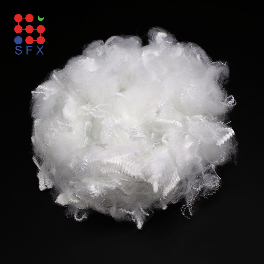 Durable And Sturdy 15D 64Mm Textile Raw Material Custom Morden Drum White Terylene Cotton SFX Polyester Staple Fiber