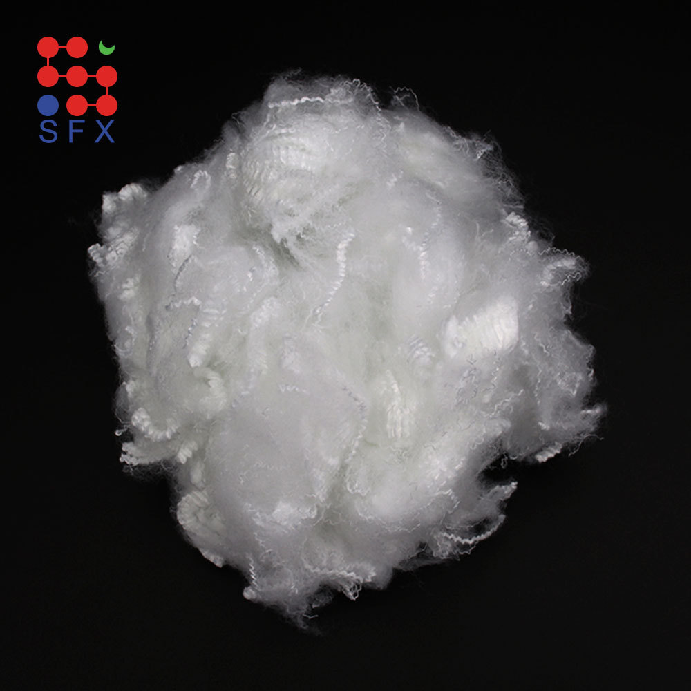 Durable And Sturdy 15D 64Mm Textile Raw Material Custom Morden Drum White Terylene Cotton SFX Polyester Staple Fiber