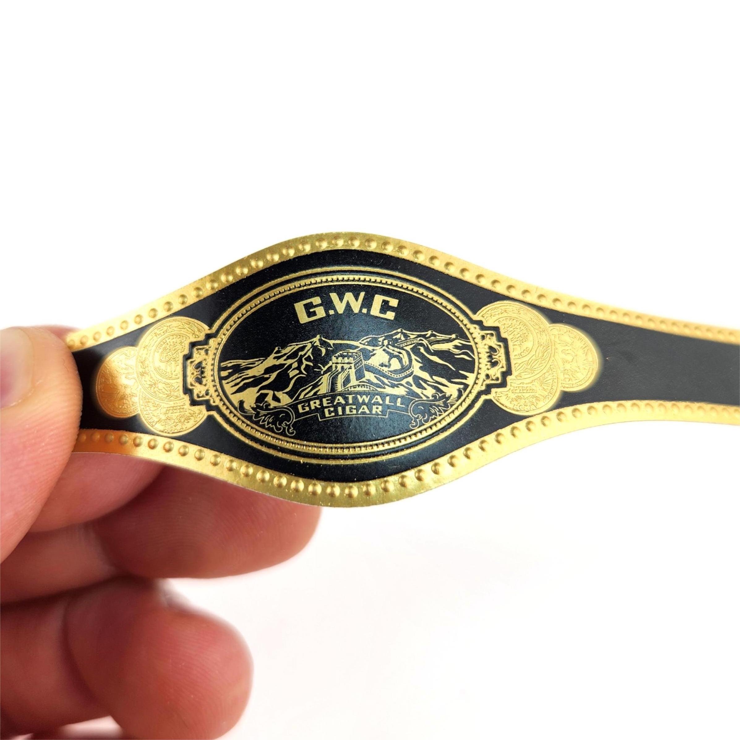 Customize Gold Foil Embossed Cigar Label Printing Cigar Ring Band Labels