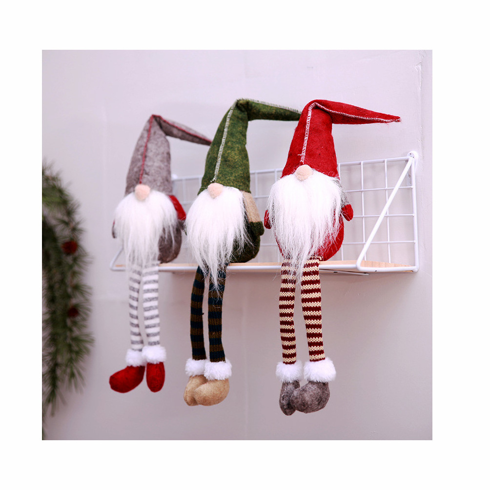 New Scandinavian Style Decor Dangle Leg Shelf Sitters Swedish Gnome Christmas Plush Toy