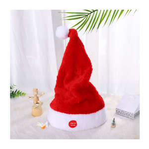 Electric Rocking Santa Claus Hat Musical Xmas Cap Dancing Christmas hat