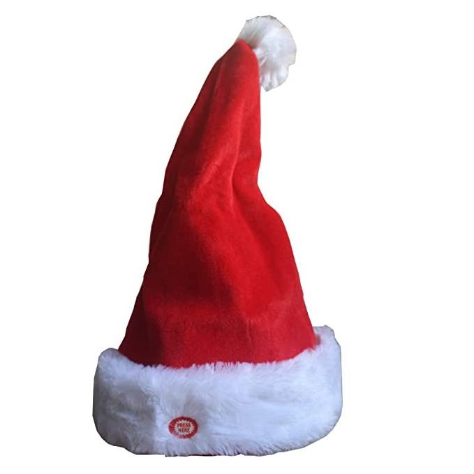 Funny Novelty Electric dancing Xmas santa hat with Musical singing Jingle Bells