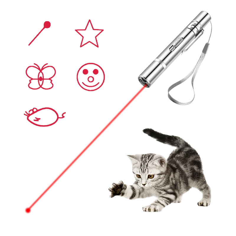 Shengfeng USB Rechargeable Multiple patterns infrared 3 modes Interactive Electronic electric laser Pointer Cat Chasing Toy