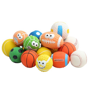 Wholesale Pet latex toys high elastic cotton filled latex football sound  pet dog toys