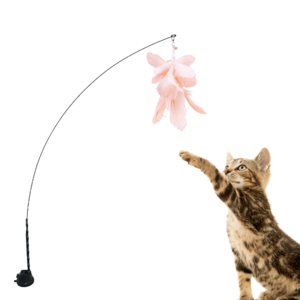 Self-Play suction cup Cat Teaser Toy Feather Cat Stick