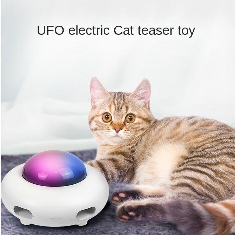 Electric Electronic UFO Smart Automatic Rolling Sweeping robot UFOClean Hair Random Teasing Keep Moving Cat Interactive Toys