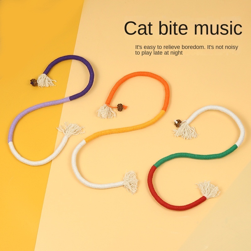 Shengfeng Manufacturers cat bite rope toys relieve boredom grinding teeth teasing cat stick supplies cat toy