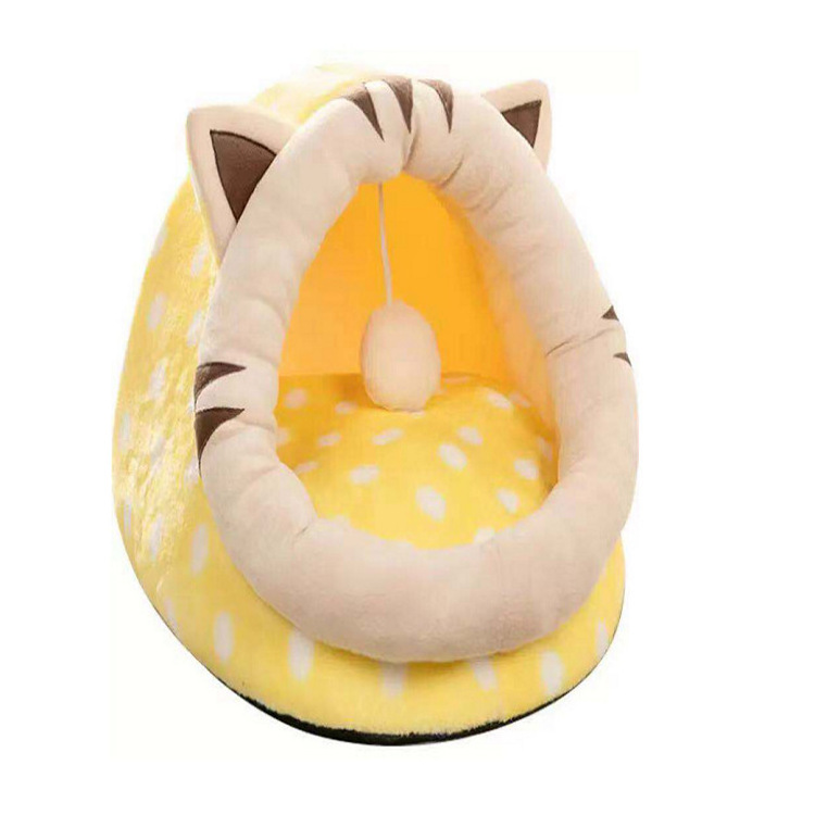 Cat Cute Nest Pet Supplies Different size Colorful Winter Warm Enclosed Cat Bed