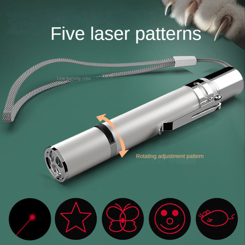 Shengfeng USB Rechargeable Multiple patterns infrared 3 modes Interactive Electronic electric laser Pointer Cat Chasing Toy