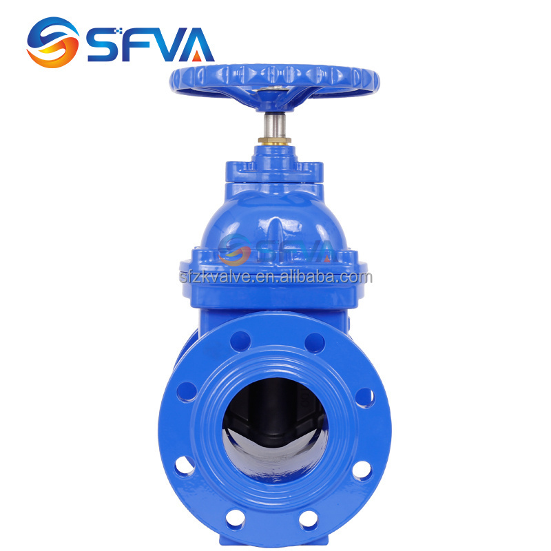 SFVA BS5163 DIN3352 F4 PN16 cast iron water DN100 manual Slide sluice gate valve