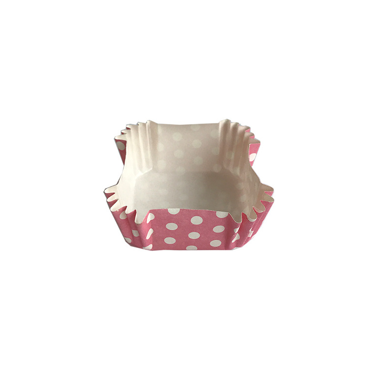 Square Cupcake Paper Baking Cups Cups Baking Liner factory price