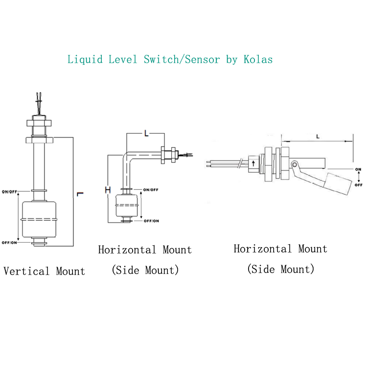 Float Switch Stainless Steel liquid water level sensor horizontal vertical float switch for high temperature device