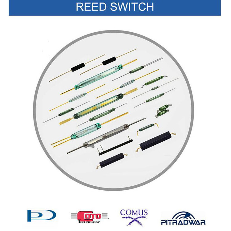 50mm High Voltage Power RMCIP KAM-1 AT70-90 Normally Open Reed Switches With Glass Envelope