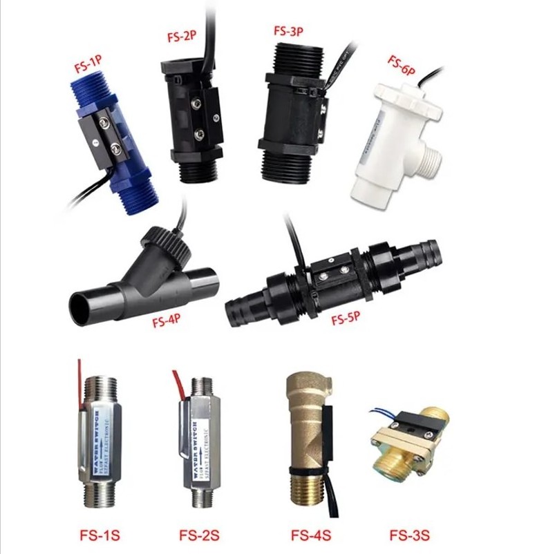 Plastic Piston FS-4P-X-22N 22mm Magnetic Water Flow Switches  With Two Wire in line Liquid Flow Sensor Switch Detector