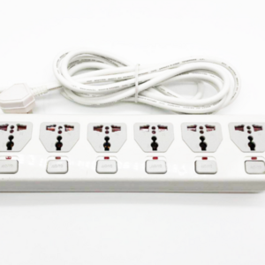 Universal Cable Extension Socket 6 Way Multi Electric Cable Extension Socket Universal Power Strip With overload protect