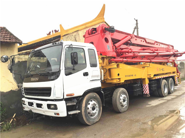 Changsha Factory New Howo Truck-Mounted 37 Meter Sany Concrete Pumps For Sale,46m Used Truck mounted concrete pump (Sany Brand)