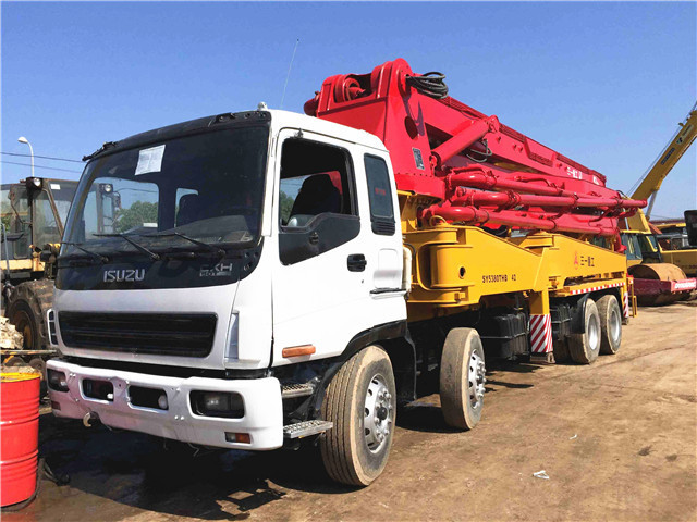 Changsha Factory New Howo Truck-Mounted 37 Meter Sany Concrete Pumps For Sale,46m Used Truck mounted concrete pump (Sany Brand)