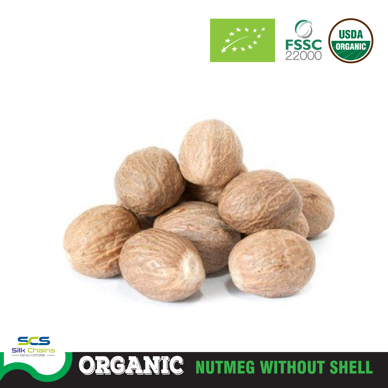 Organic Dried Nutmeg Without Shell with Shelf Life 2 Years from Sri Lanka