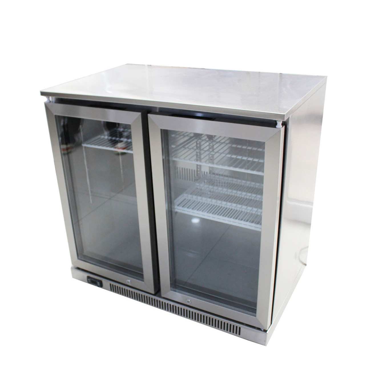 Direct supply from China Stainless steel double doors Counter cabinet Wine Cabinet Showcase