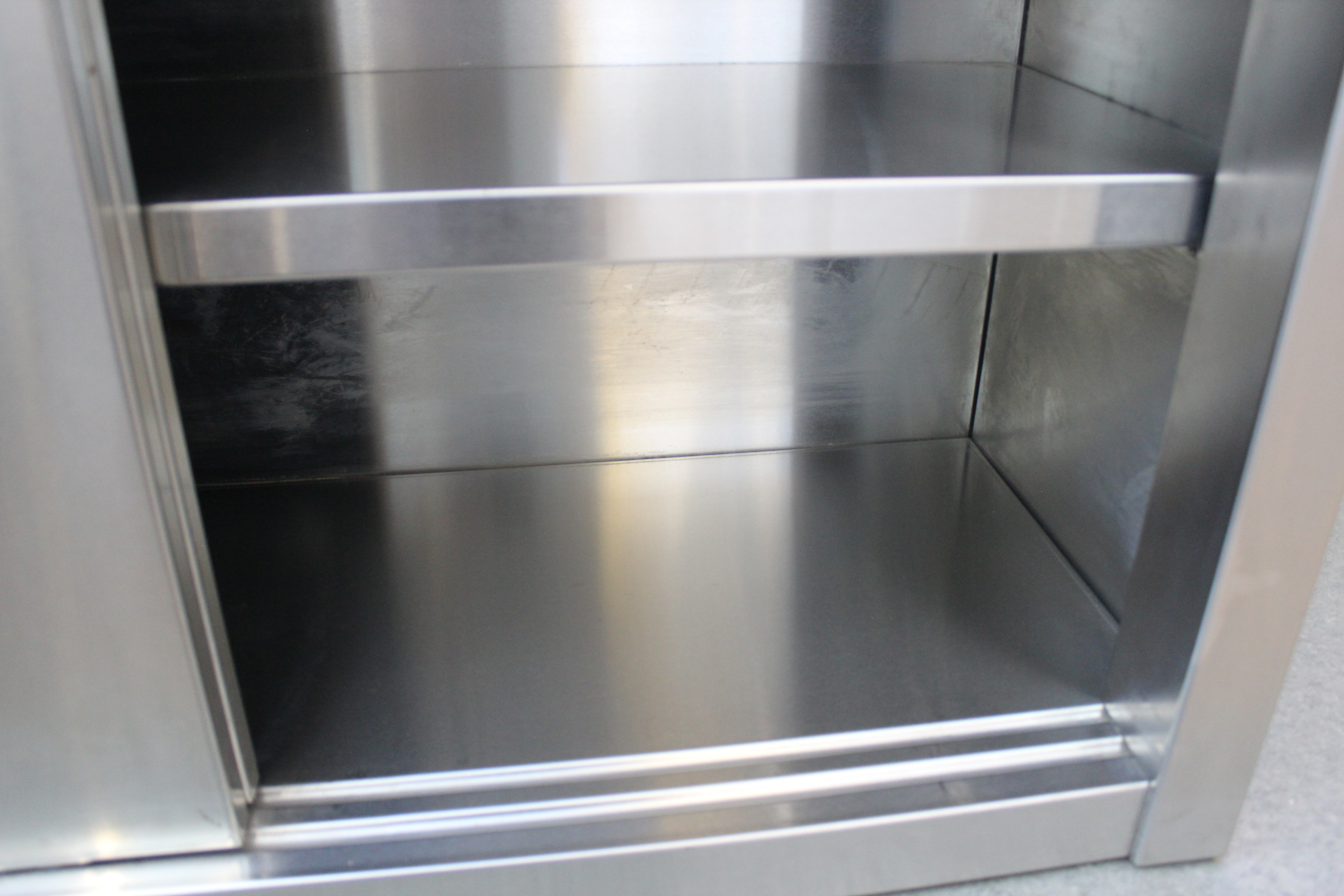 Stainless steel hot sale wall cabinet with open door