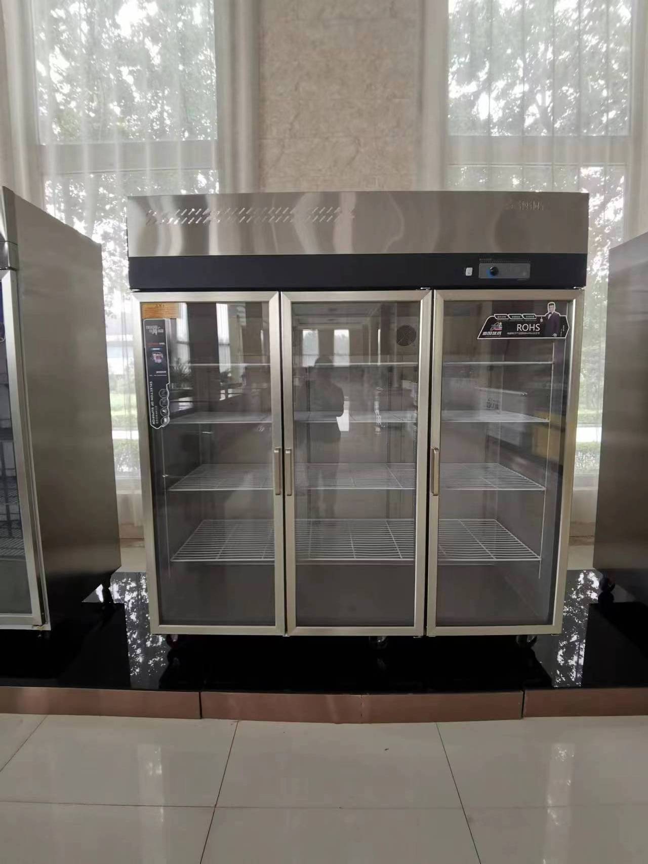 Stainless steel commercial refrigerator freezer