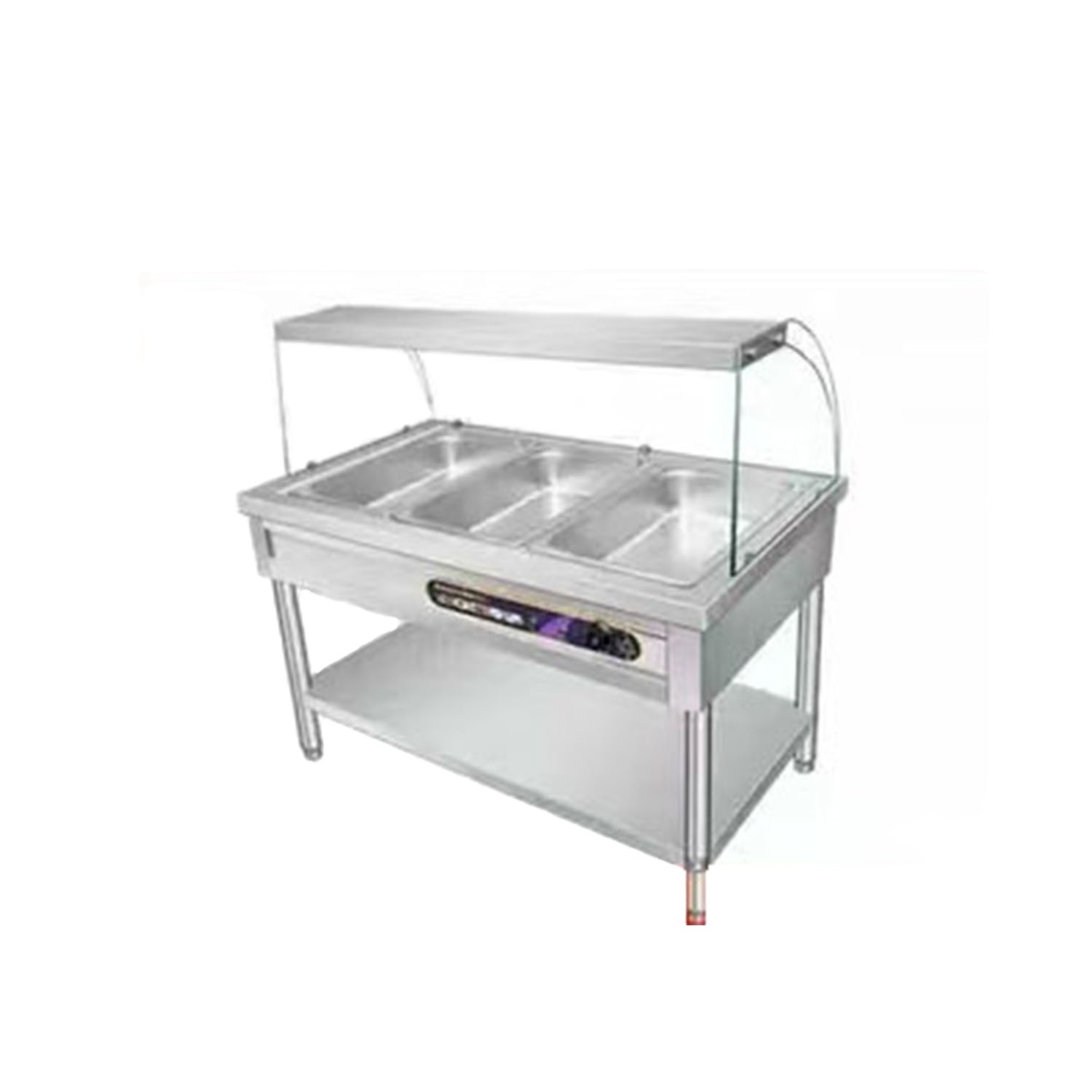 Inox popular sale food warmer electric bain marine with glass cover