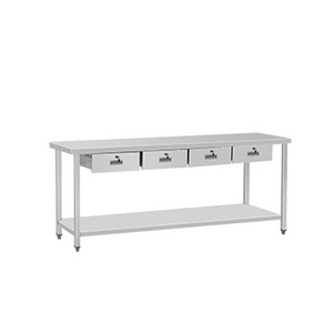 Direct supply from China SUS workbench with drawer cabinet for kitchen