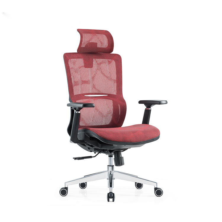 sinonis red lumbar support full mesh luxury mesh with headrest adjustable fabric comfort Office Ergonomic Chair