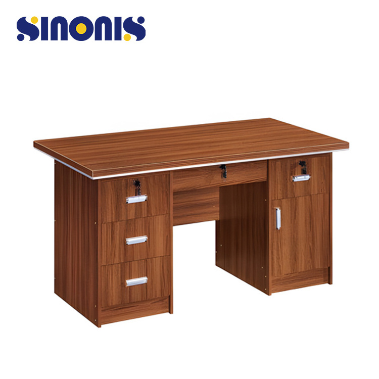 Sinonis Manufacturer Popular Computer Office Table Drawers Office Furniture Desk with 3 Drawer Office Table