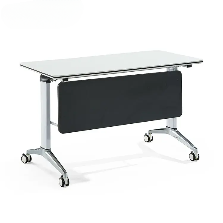 sinonis Office Furniture Training Room Mobile Foldable Conference Double Training Table with Caster