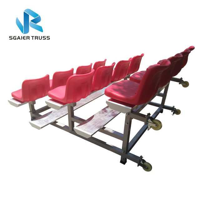 Aluminum Indoor Gym Bleachers with Soft Seating