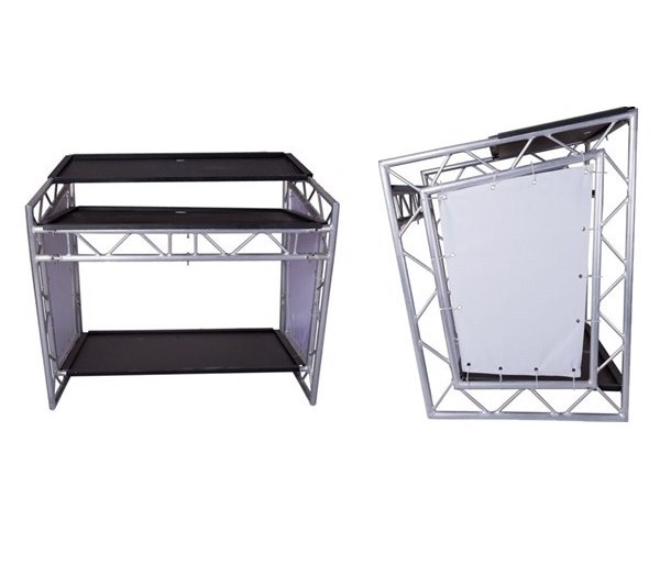 Aluminum Double Folding Portable DJ Booth  Bar Table Counter