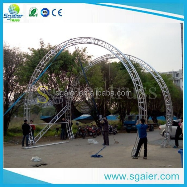 aluminum arc roof truss design for covering stage