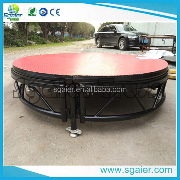 Aluminum wedding concert assembly removable light round platform stage