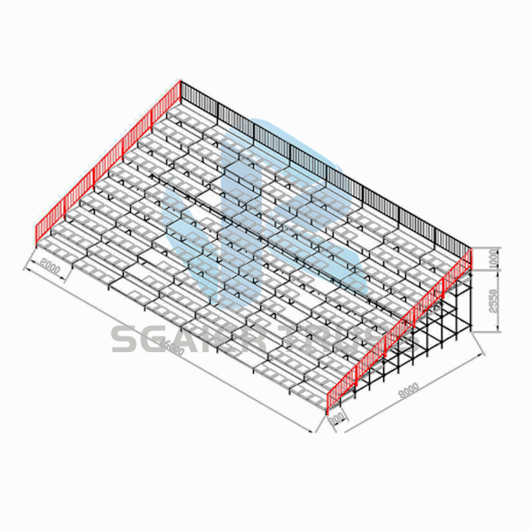 Grandstand used for outdoor sports event wood bleachers