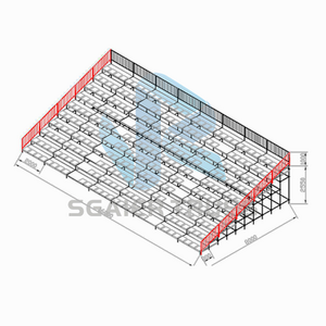 Grandstand used for outdoor sports event wood bleachers