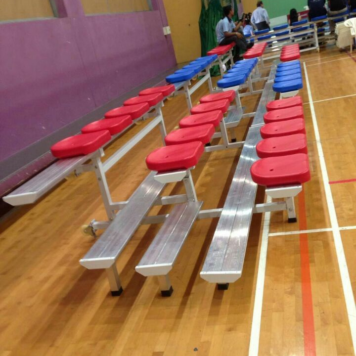 Aluminum Indoor Gym Bleachers with Soft Seating