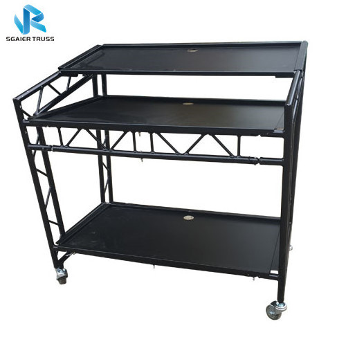 Aluminum Double Folding Portable DJ Booth  Bar Table Counter