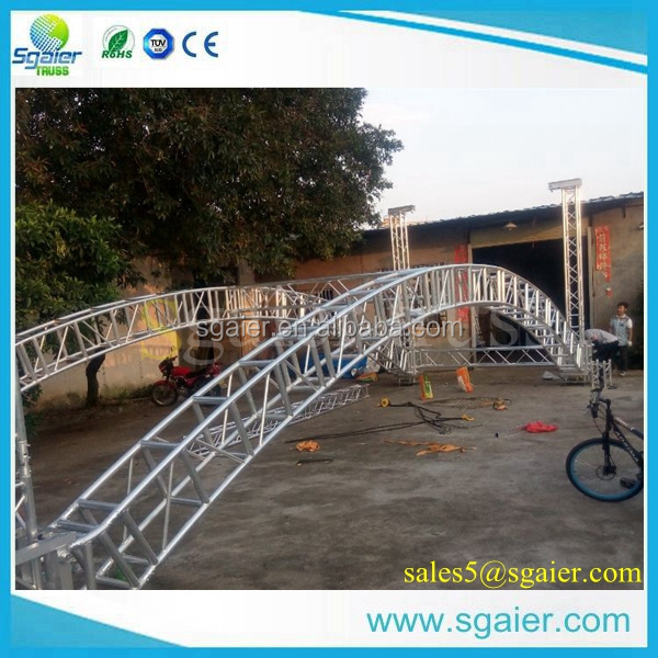 aluminum arc roof truss design for covering stage